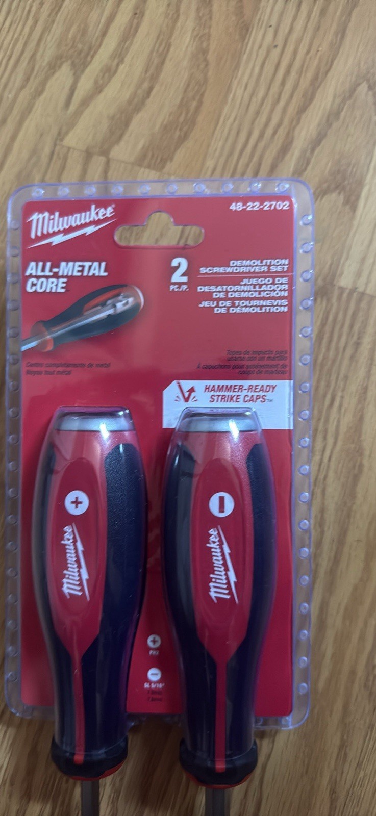 Milwaukee 48-22-2702 2pc Demolition Screwdriver Set PH2 Phillips/Slotted