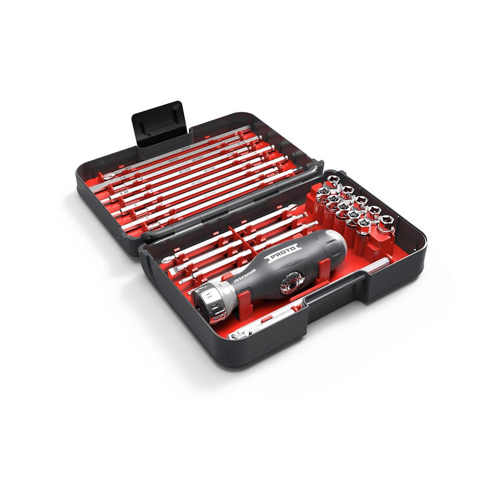 PROTO J61231 Ratchet Multi-Bit Screwdriver Set 787D11