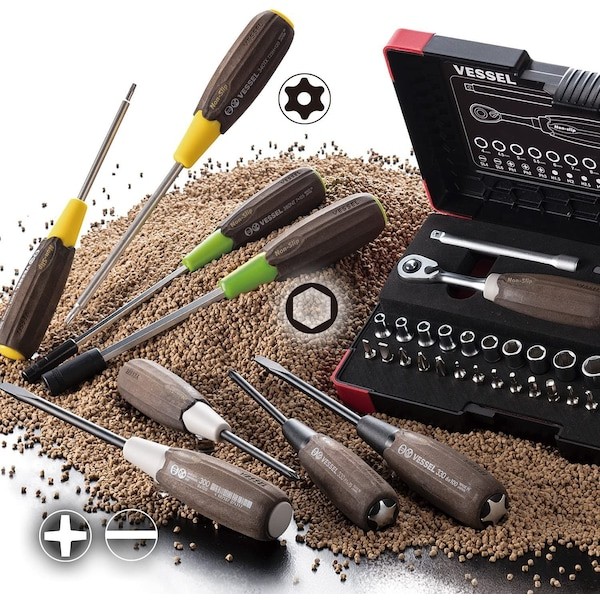 VESSEL 300S6100 WOOD-COMPO Screwdriver No.300 -6×100