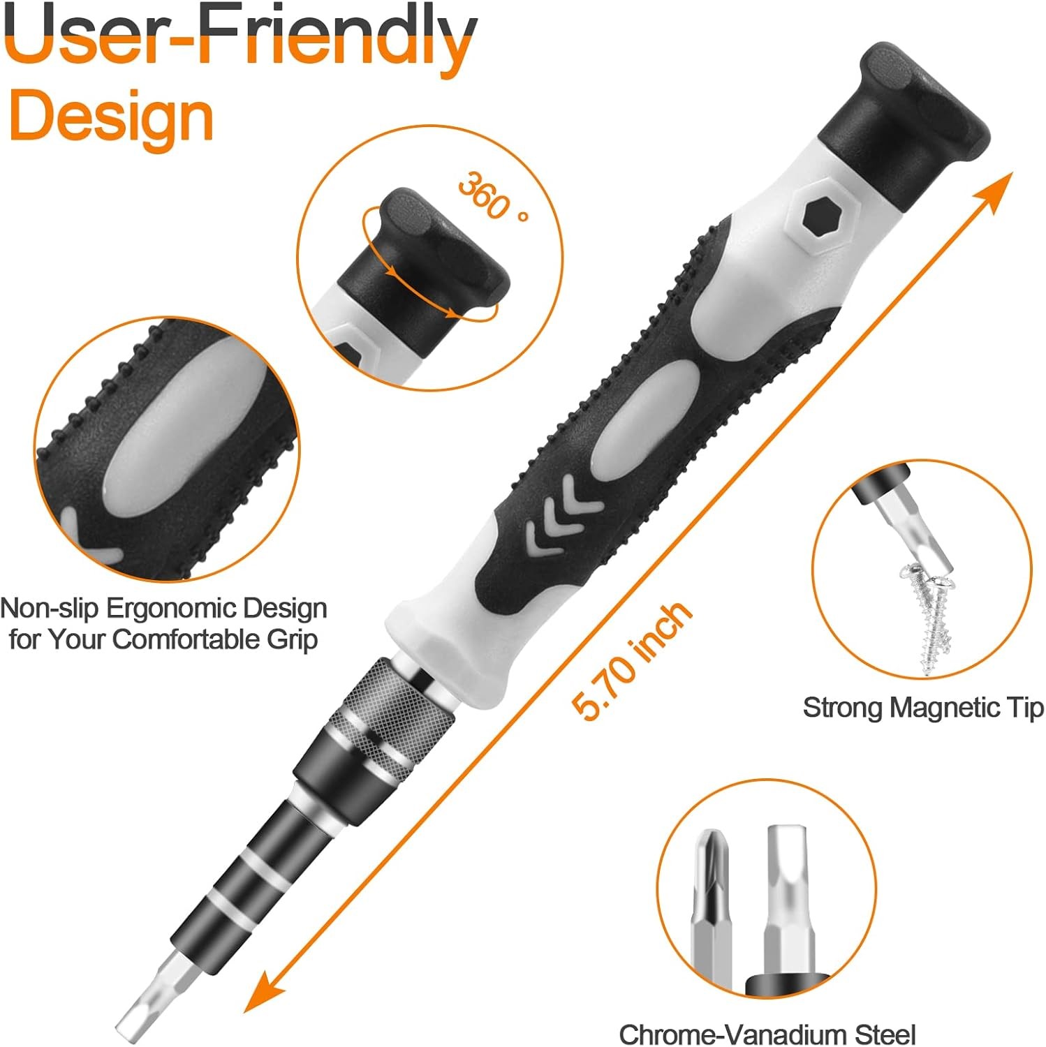 Magnetic Precision 115 in 1 Repair Screwdriver Set PC Phone Electronics Tool Kit