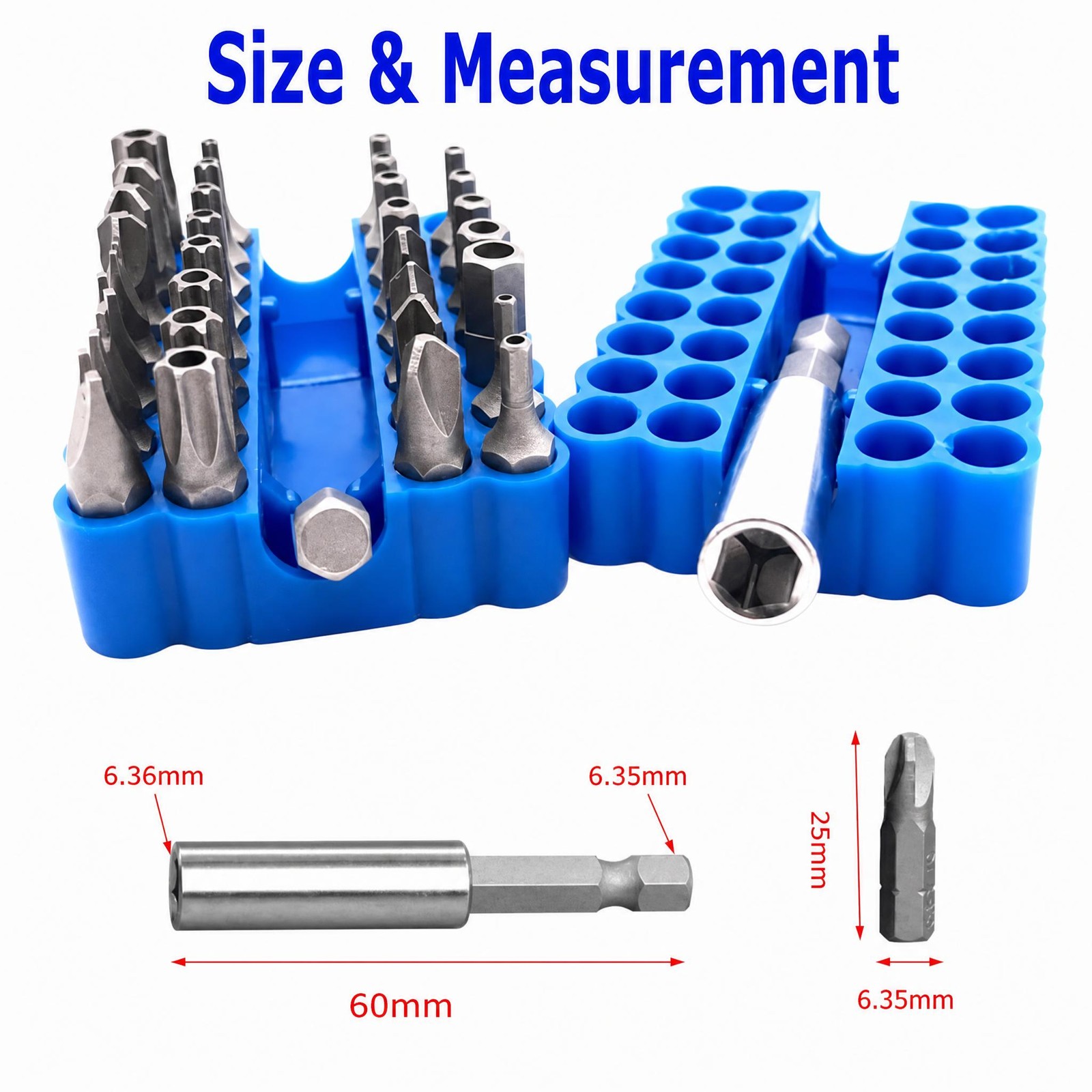 33Pcs Tamper Proof Torx Bit Set Security Star Hex Spanner Tri Wing Driver