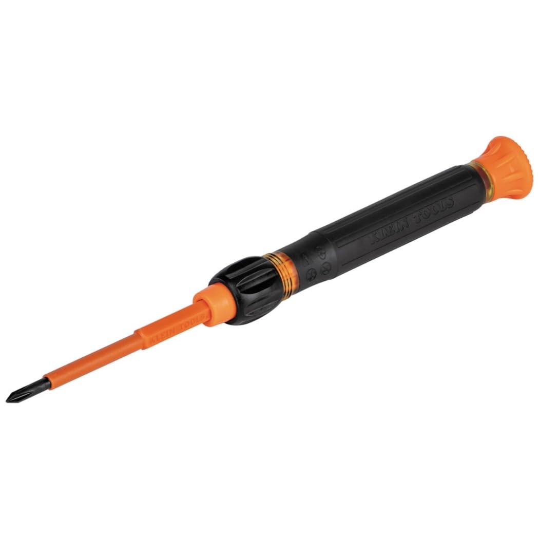Klein Tools Insulated Precision Screwdriver Set 1000V Cushion Grip Black Orange