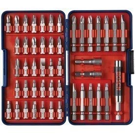 Bosch T4047L 47-pc High-Carbon Hex Shank Screwdriver Bit Set, Hardened Steel