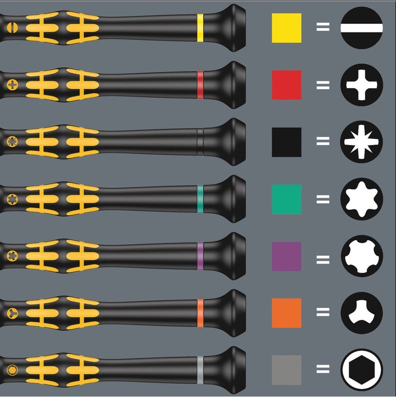 Wera Kraftform Micro ESD Big Pack 1 Precision Screwdriver Set 05134019001 25pcs