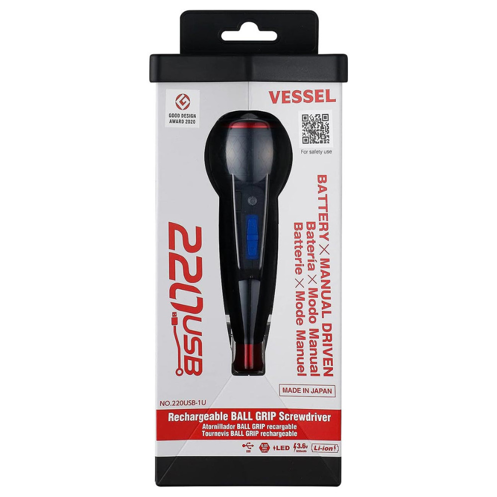 Vessel BALL GRIP e-ASSIST Screwdriver with +2 x 90mm Impact Torsion Bit (NEW)